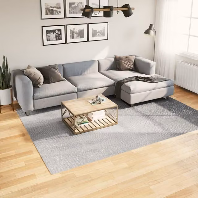 Berkfield Home IZA Short Pile Scandinavian Style Geometric Rug in Grey, W: 200 cm, D: 280 cm