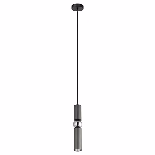 Netlighting Isidora Modern Slim Cylinder Pendant Ceiling Light GU10 in Grey or Black