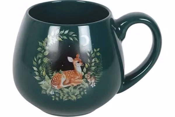 KDMD Green Fawn Rounded Ceramic Mug, 500 ml – 4