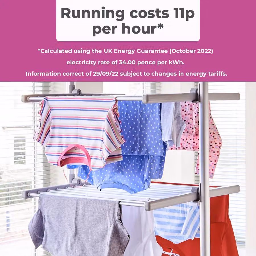 Neo Indoor Electric 3 Tier Heated Airer, Foldable, Silver – 2