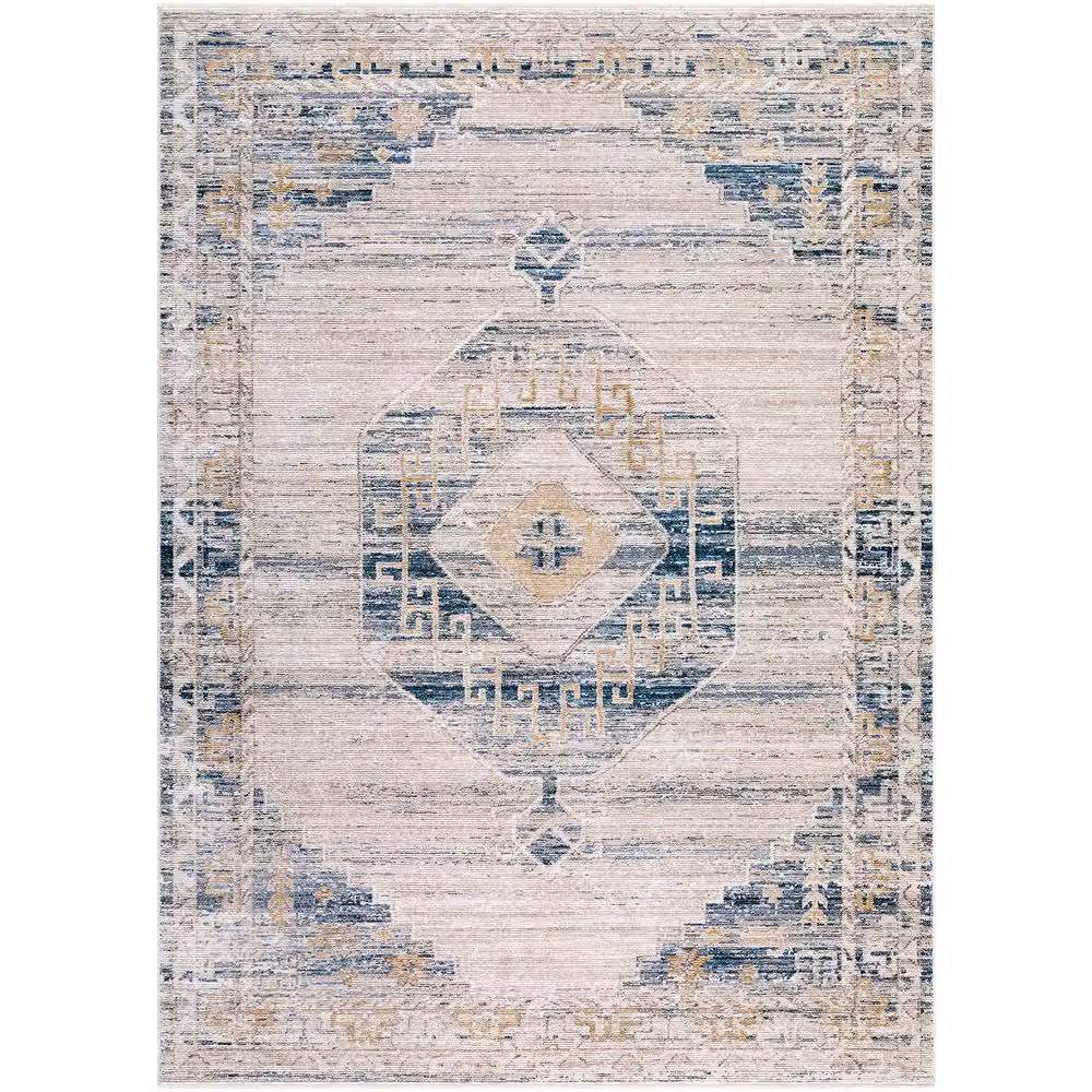 Livabliss Fifth Avenue Vintage Traditional Fringe Living Room Rug in Grey, Brown and Green, W: 155 cm, L: 220 cm – 2