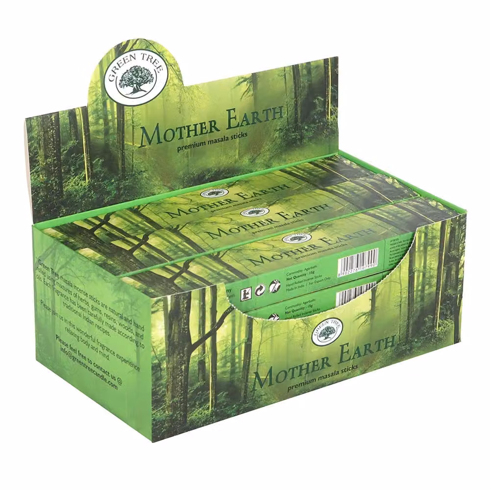 The Green Tree Mother Earth Masala Incense Sticks, Spicy and Floral, Brown – 3