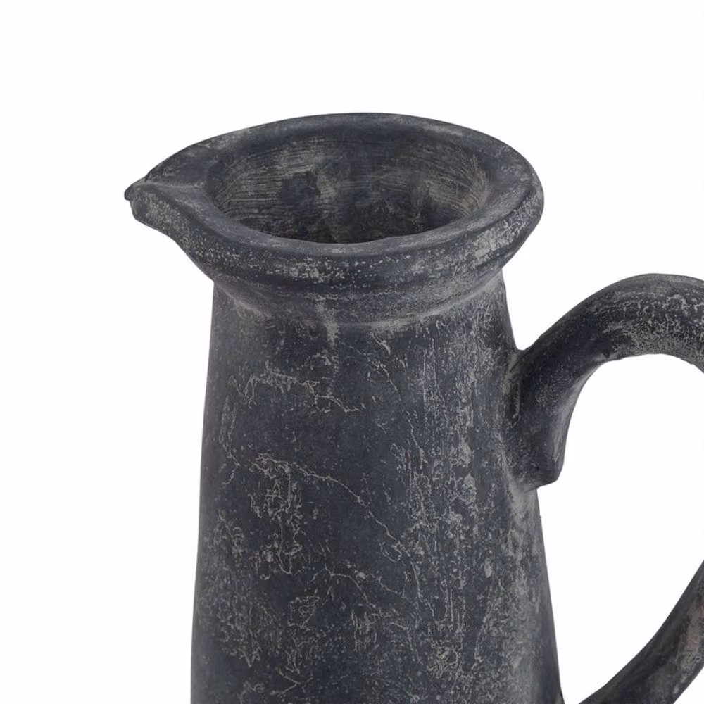 Lemon Pavilion Amalfi Tall Jug Ceramic Ornament in Grey, W: 17 cm, D: 13 cm, H: 32 cm – 2