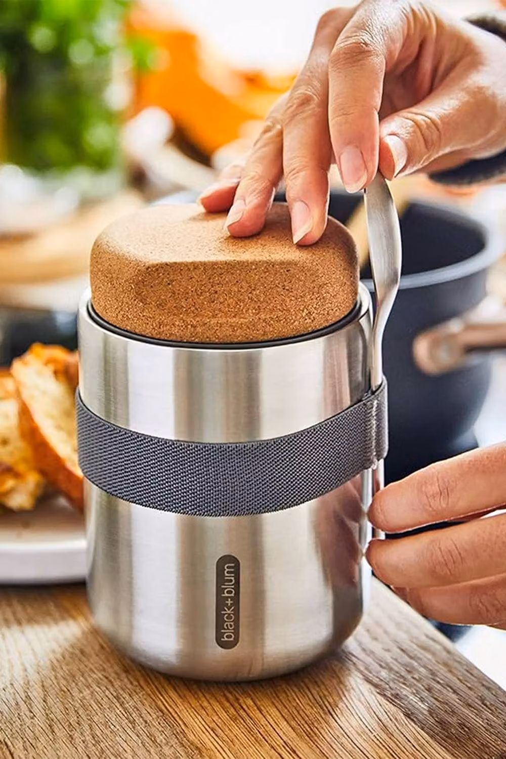 Black + Blum Insulated Stainless Steel Thermo Pot, 450 ml, Grey – 2