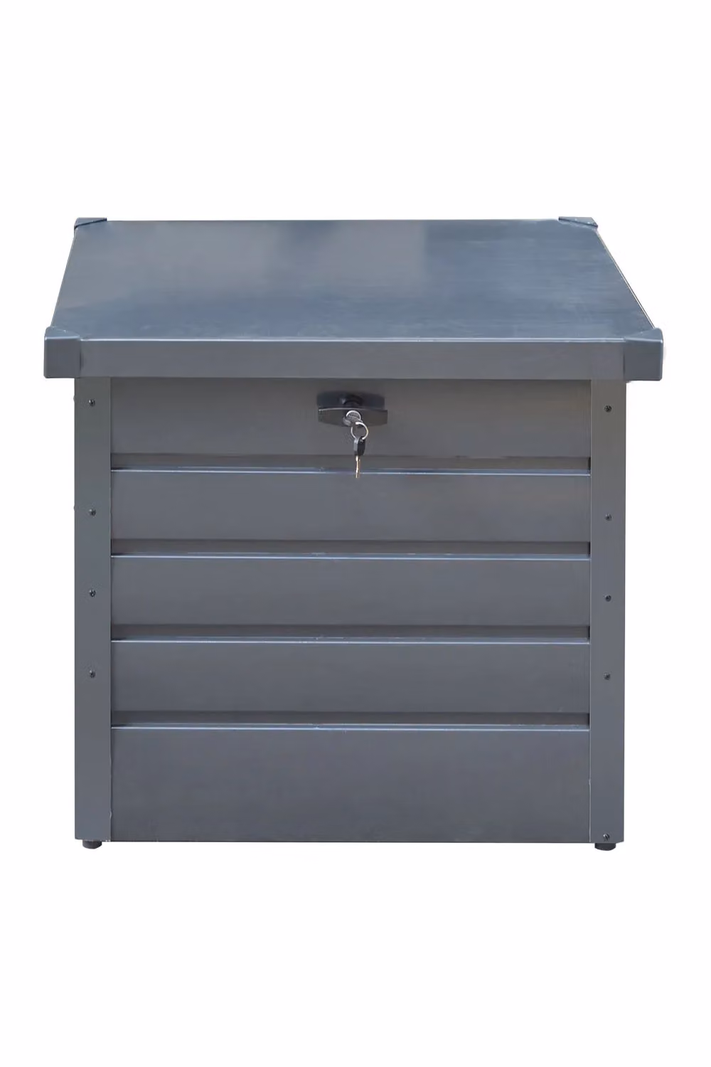 H&O Direct 200L Metal Lockable Outdoor Garden Storage Box in Grey – 3