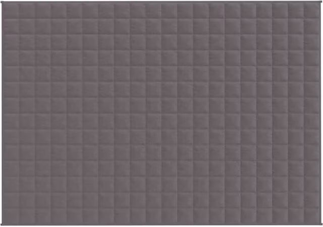 Berkfield Home Grey Weighted Blanket for Adults, 10 kg, W: 138 cm, L: 200 cm