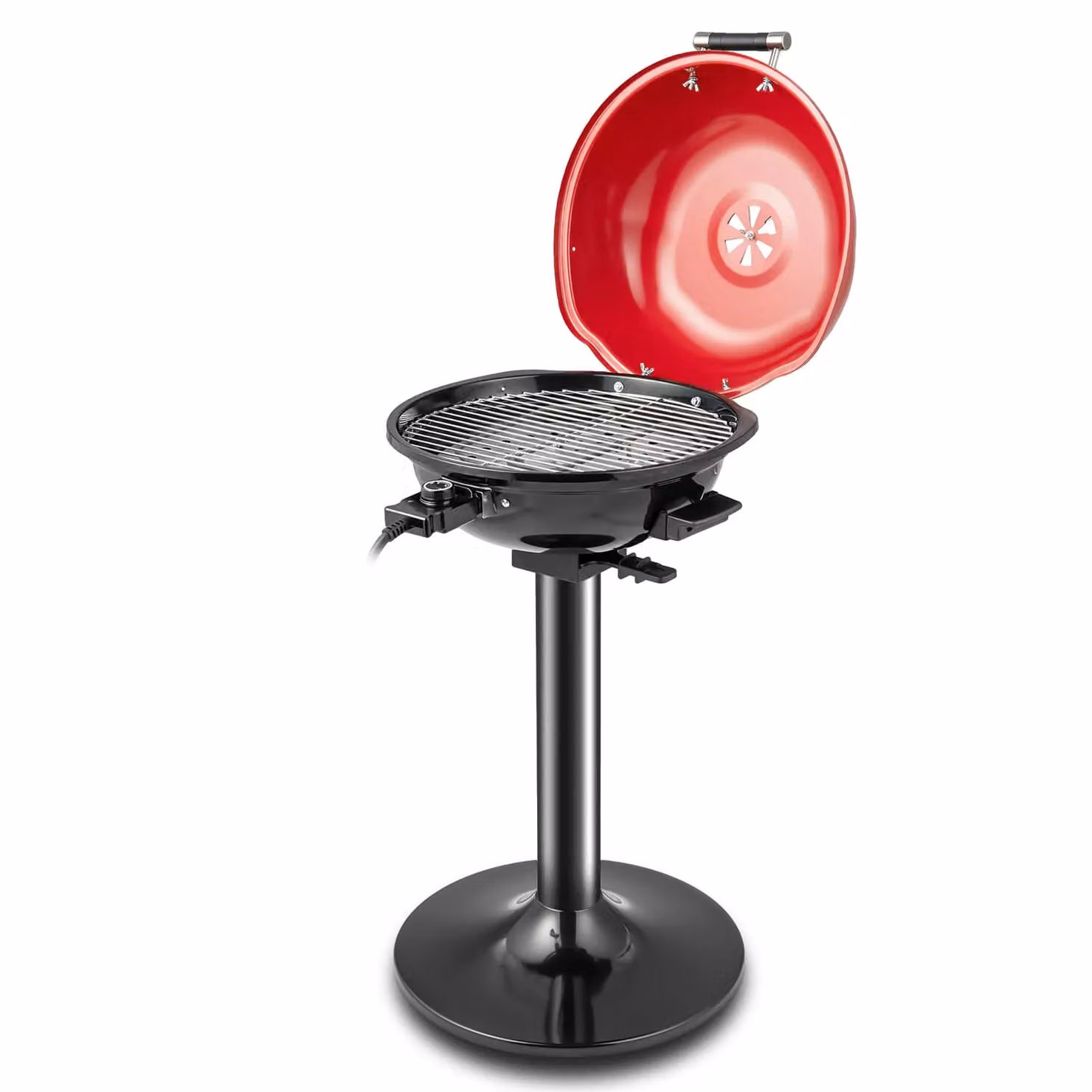 Costway Portable Electric BBQ Standing Grill with Grilling Rack and Cart, Red, W/D/H: 81 x 47 x 45 cm – 2