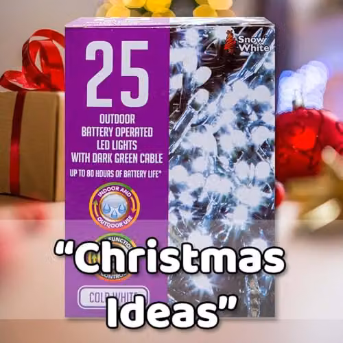 VFM e-Store Christmas Cold White String Lights with 25 Bulbs and 2m Length, W/H: 9.9 x 7.2 cm – 6
