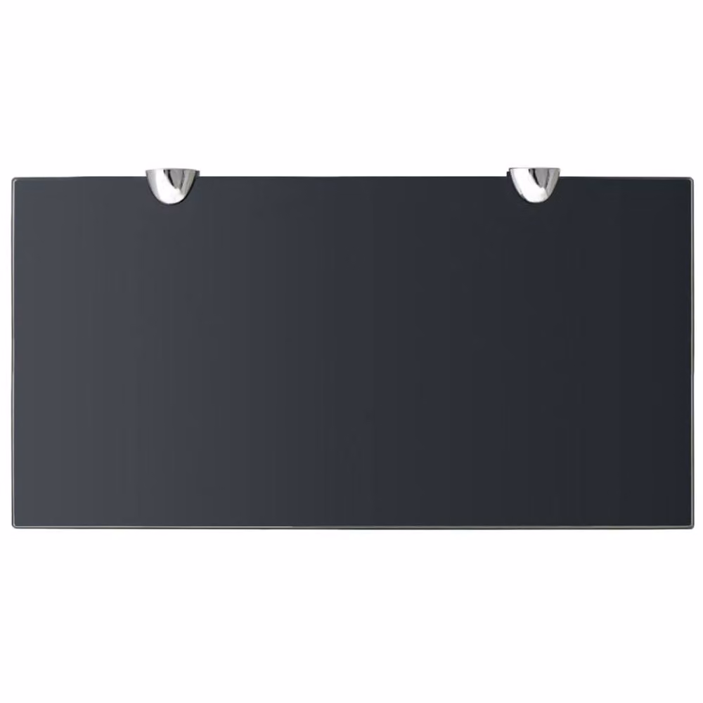 Berkfield Home Black Glass Floating Wall Mounted Shelf W: 40 cm, D: 20 cm – 2