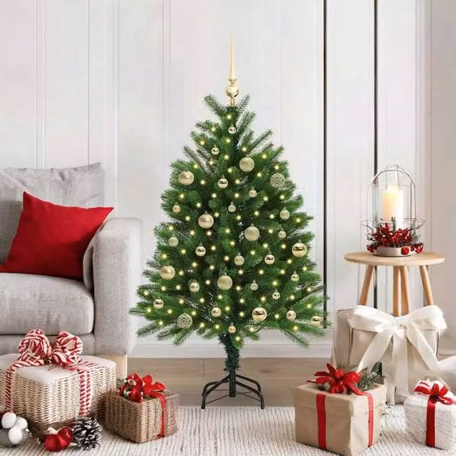 Berkfield Home Green Christmas Tree with 150 LEDs and Stand, Height: 120 cm