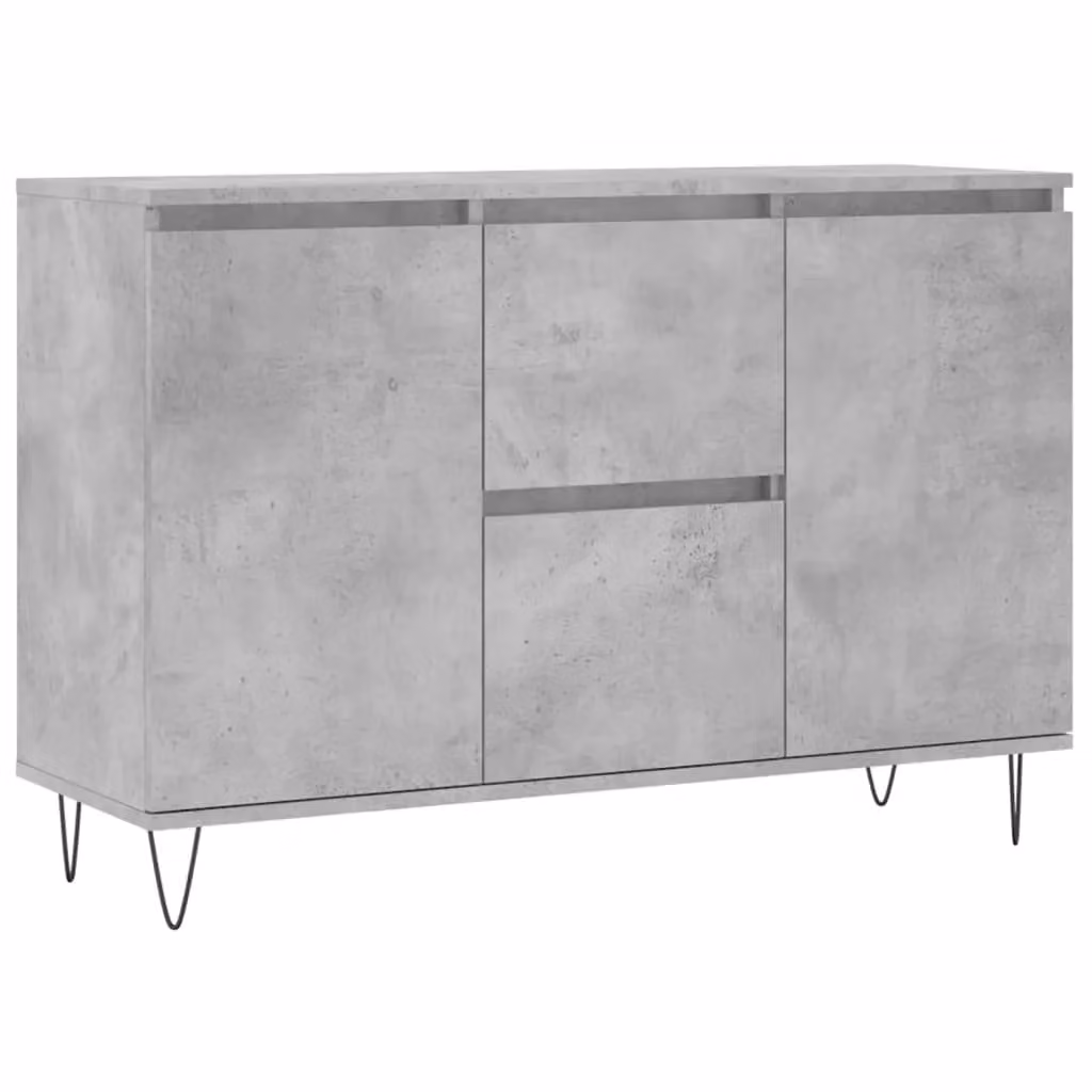 Berkfield Home Industrial Sideboard in Concrete Grey, W/D/H: 104 x 35 x 70 cm – 2