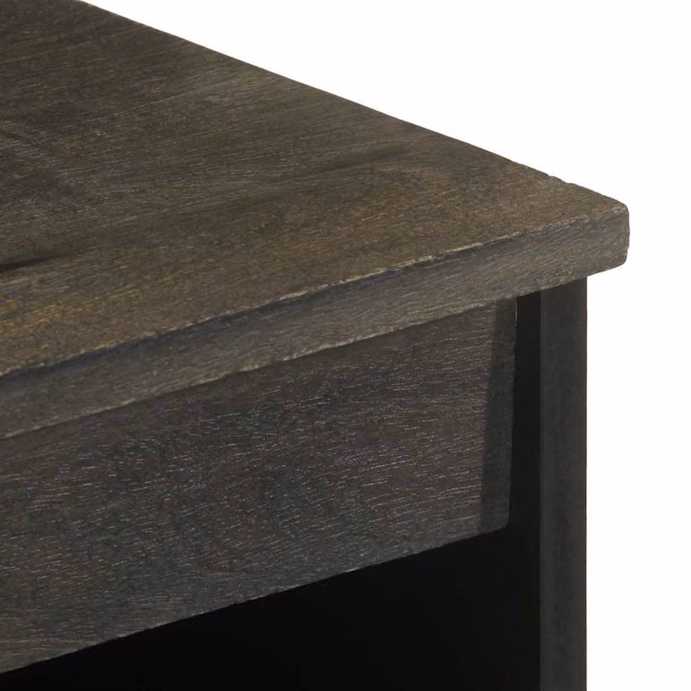 Berkfield Home Black Mango Wood Sideboard W/D/H: 60 x 33 x 75 cm – 4