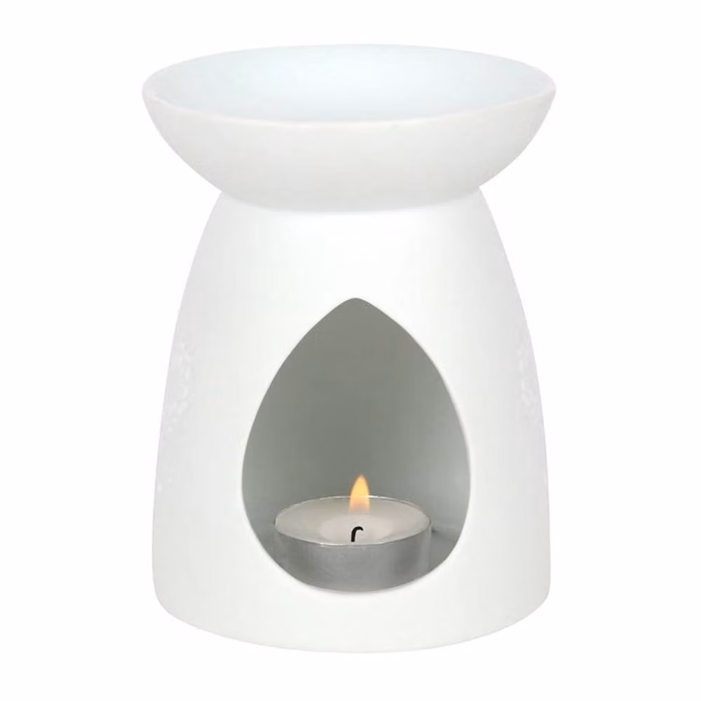 Uniqueful White Ceramic Buddha Face Oil Burner and Wax Warmer – 3