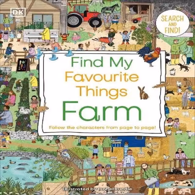DK Find My Favourite Things Farm Search and Find Multicolour Cardboard Book
