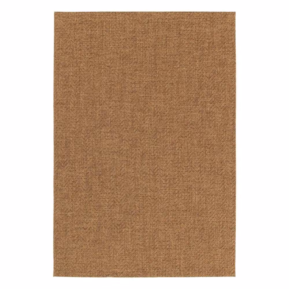 sweeek Jute-effect Indoor and Outdoor Herringbone Rug in Brown, W/D: 120 x 170 cm – 2