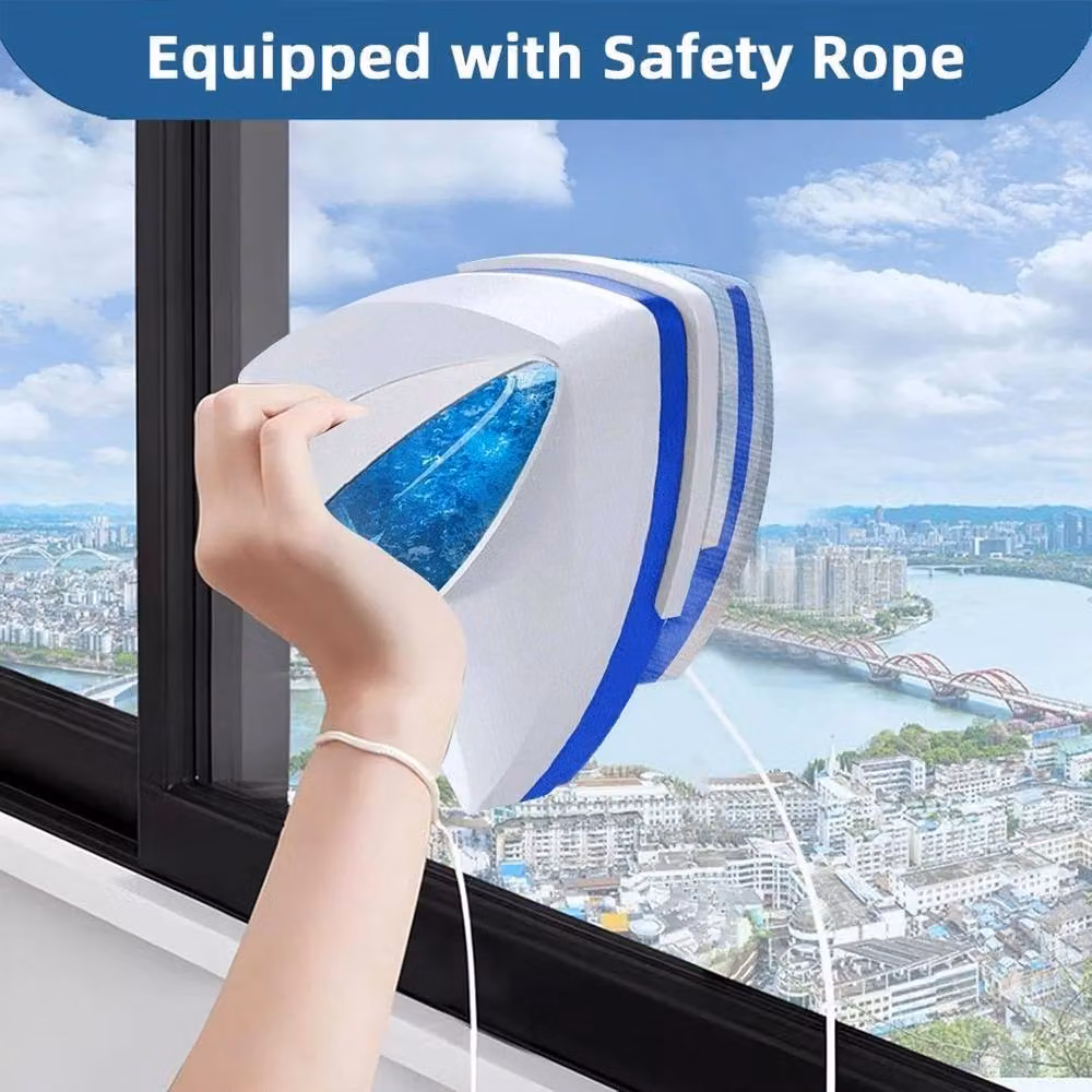 NESTLUNE Magnetic Double Sided Window Cleaner Squeegee in White – 3