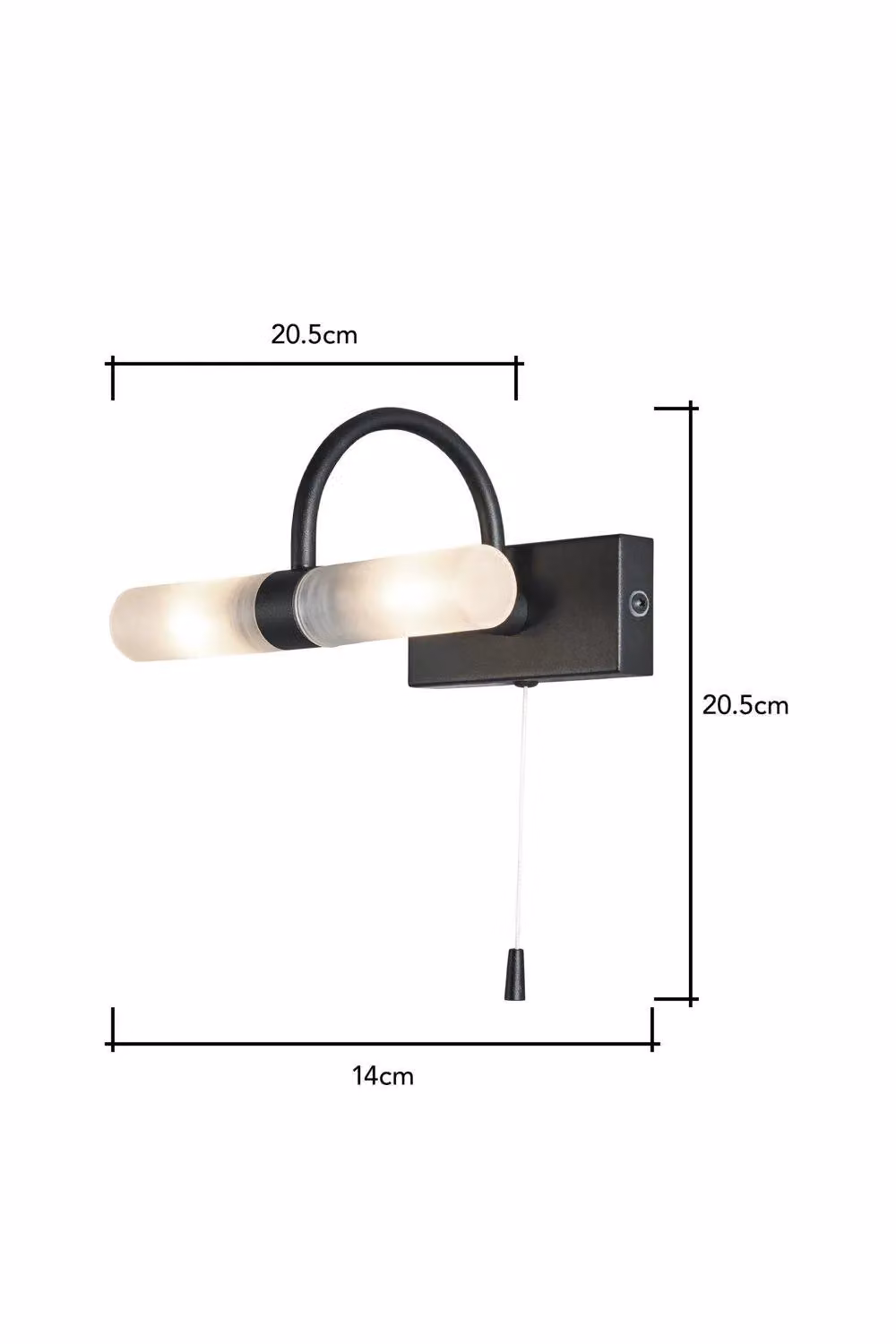 BHS Lighting Cygna Modern Black Up and Down Bathroom Wall Light – 2