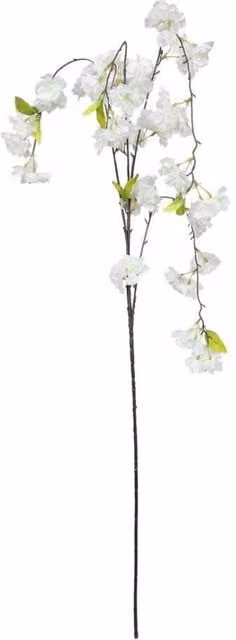 KDMD Essential White Weeping Cherry Blossom 2 Pack Floral Tabletop Decor