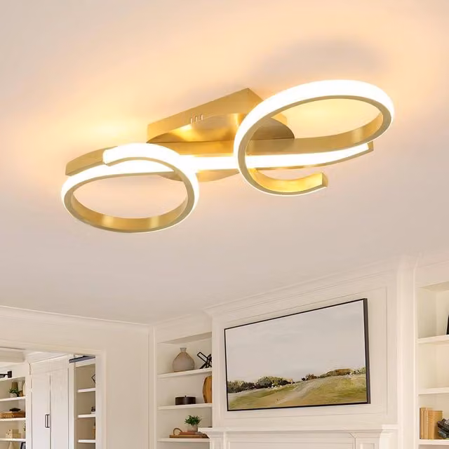 COMELY Modern 36W LED Ceiling Light in Gold with 3000K Warm White Light – 1