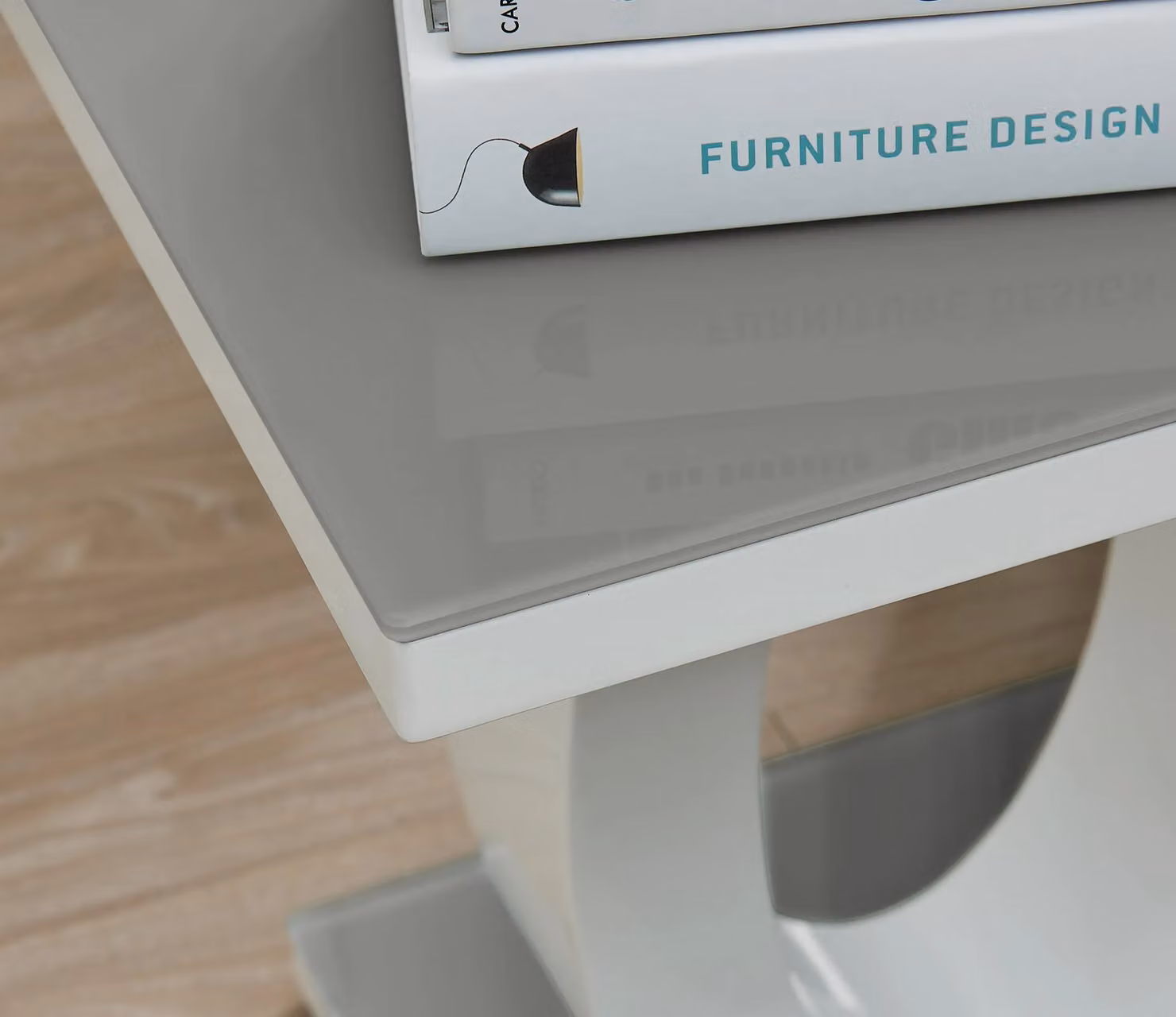 FurnitureboxUK Giovani Modern Square High Gloss Glass Top Side Table in Grey – 2