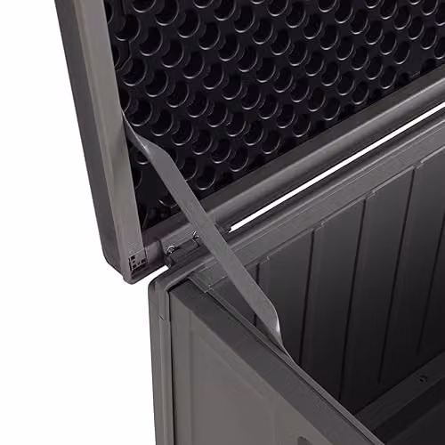 Charles Bentley Grey Plastic and Steel Outdoor Garden Storage Box, W/D/H: 96 x 49.3 x 45.8 cm – 3