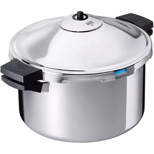 Kuhn Rikon Stainless Steel and Aluminium Pressure Cooker and Steamer Pot, Silver, 12L, 28cm