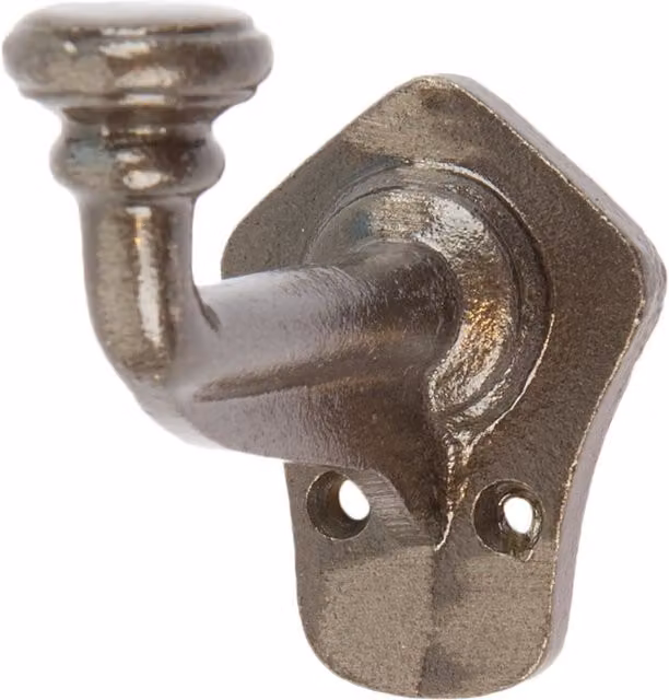 Hammer and Tongs Iron Flat Top Larder Hook, Grey, 40 x 70 mm
