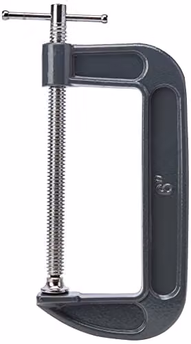 Hilka Heavy Duty Steel G Clamp, Silver, 15.24 x 15.24 cm – 2