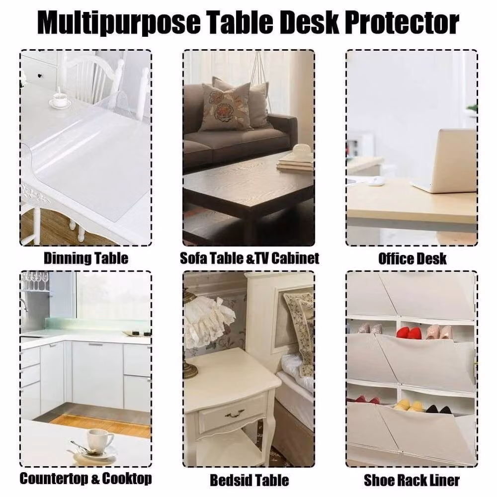 NESTLUNE Transparent PVC Table Protector Tablecloth, W: 100 cm, L: 250 cm – 2
