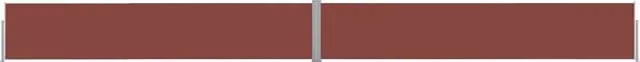 Berkfield Home Brown Retractable Side Awning with Polyester Fabric and Steel Frame, W/H: 1200 x 140 cm