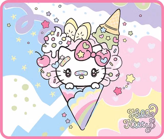 Konix Hello Kitty Ice Cream Mouse Pad in Pink and Multicolour