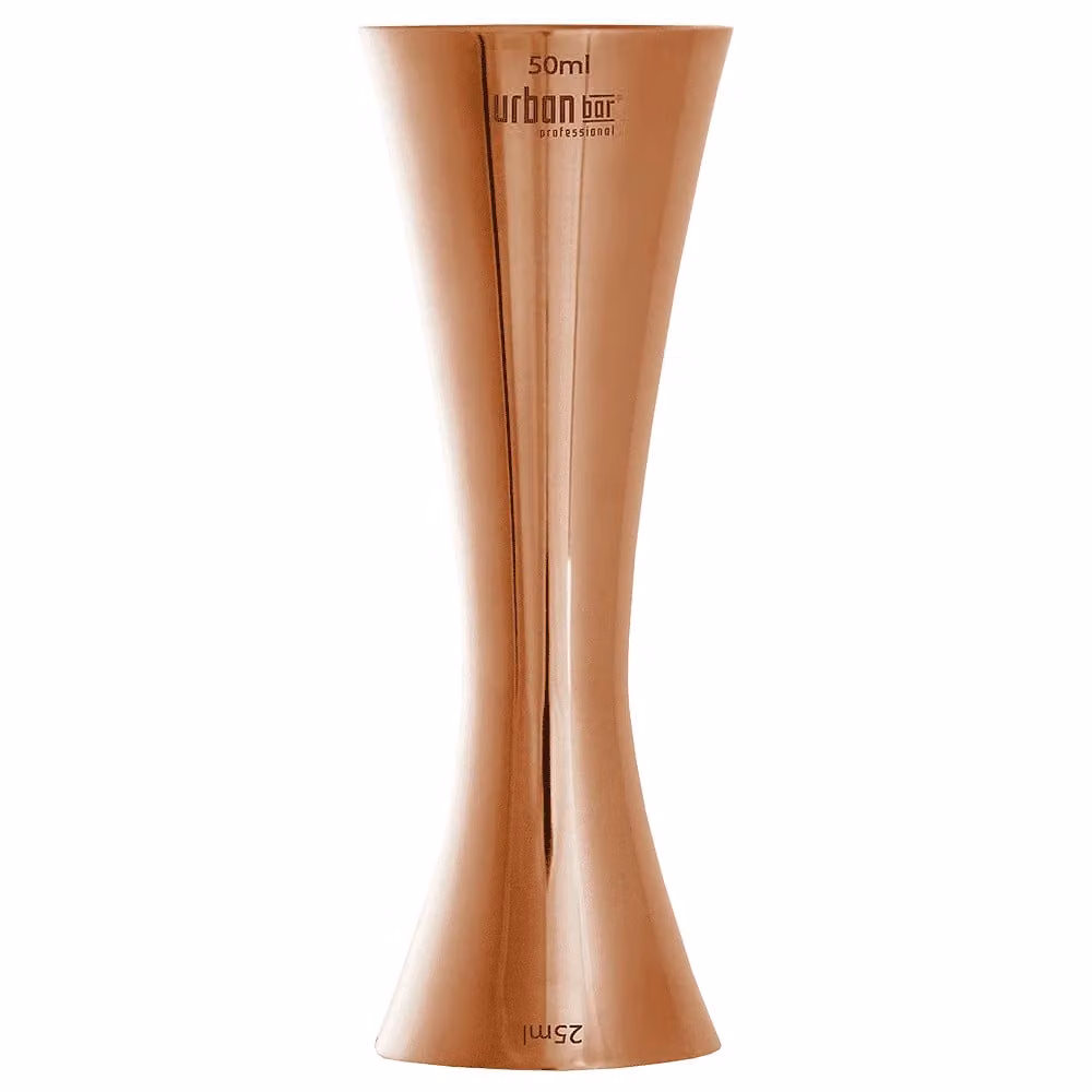 Urban Bar Rose Gold Aero Stainless Steel Jigger with Printed Scale