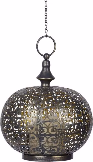 Luxform Tarsus USB Rechargeable LED Oriental Metal Light in Bronze with Warm White Glow – 1