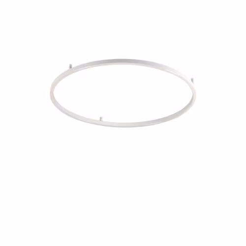 Netlighting Oracle Slim Round Integrated LED Semi Flush Ceiling Light, White, 50cm, 2700K Warm White