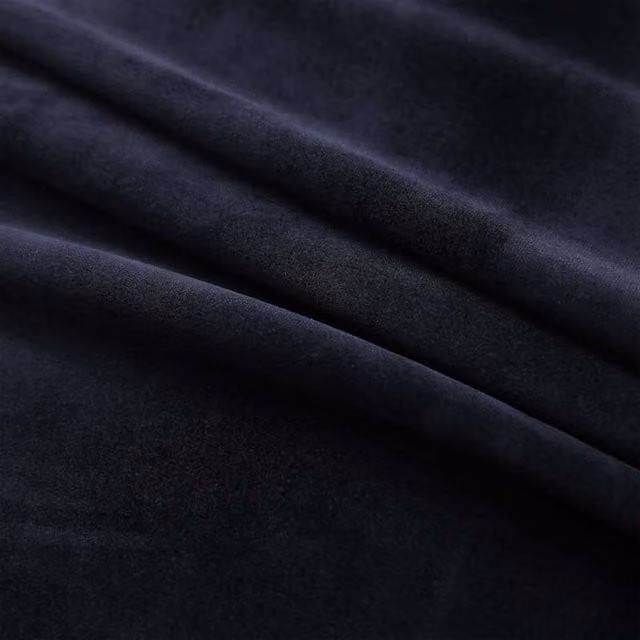 Berkfield Home Elegant Blackout Velvet Curtain with Eyelets, Dark Navy Blue, W: 290 cm, H: 245 cm