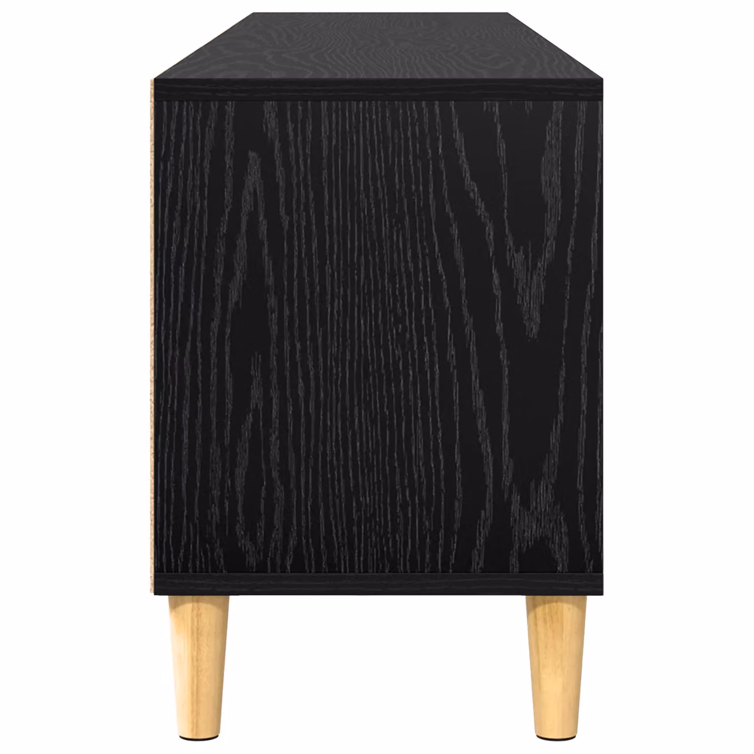 Berkfield Home Rustic Black Oak TV Cabinet, W: 150 cm, D: 30 cm, H: 45 cm – 3