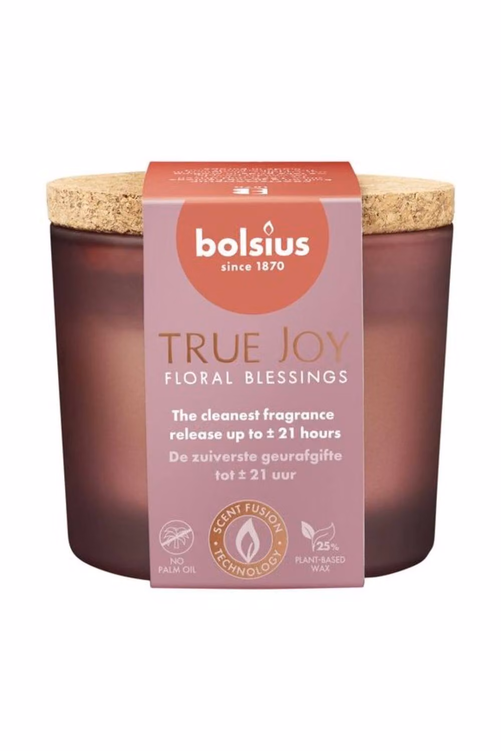 KDMD True Joy Floral Blessings Pink Glass Scented Candle – 2