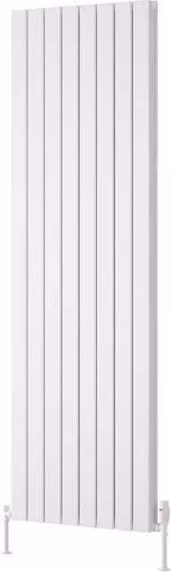 Bathroom Kingdom Piatto White Double Flat Panel Vertical Aluminium Radiator H: 180 cm, W: 59.5 cm