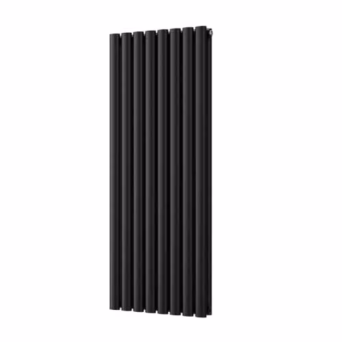 UK Radiators Omeara Black Elliptical Tube Vertical Designer Radiator, H 120 cm x W 46.4 cm – 2