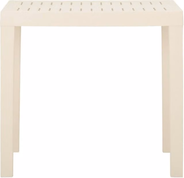 Berkfield Home White Plastic Garden Table W/D/H: 79 x 65 x 72 cm