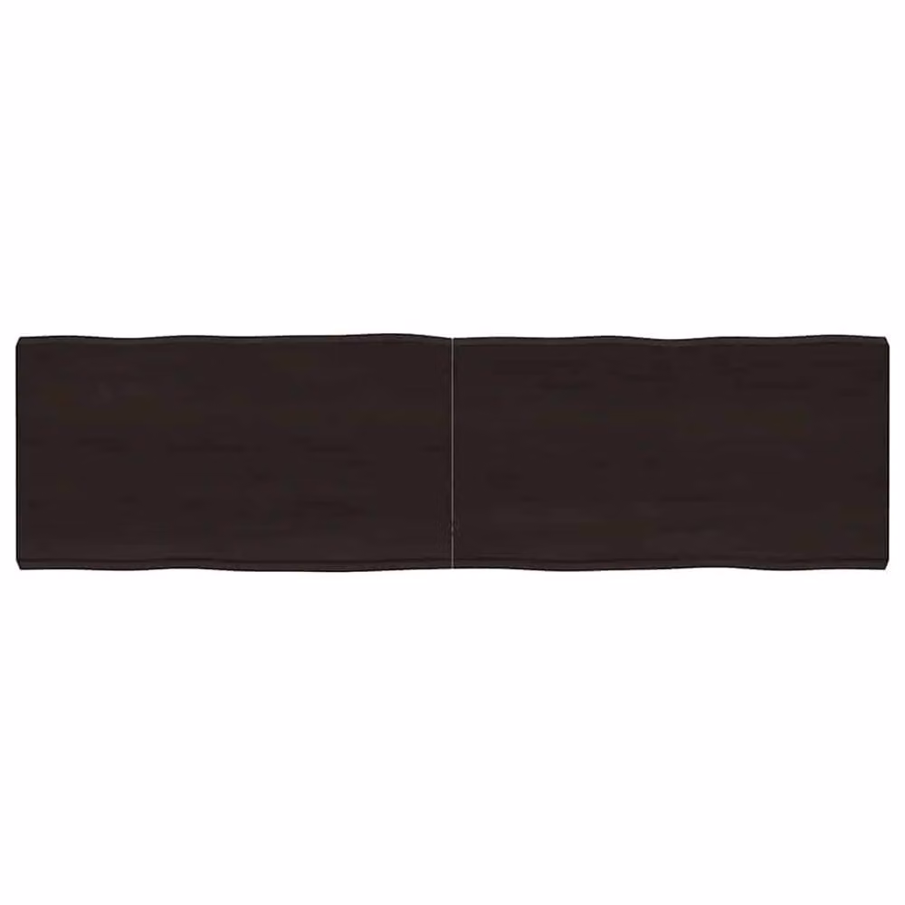 Berkfield Home Table Top Live Edge Solid Wood Countertop in Dark Grey and Brown, W: 180 cm, D: 50 cm, H: 2-6 cm – 2