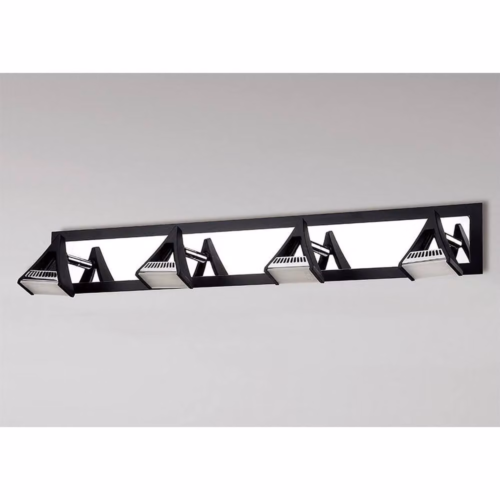 Netlighting Filippo Linear 4 Light LED Spot Light, 20W, 1750lm, Black and Chrome – 2