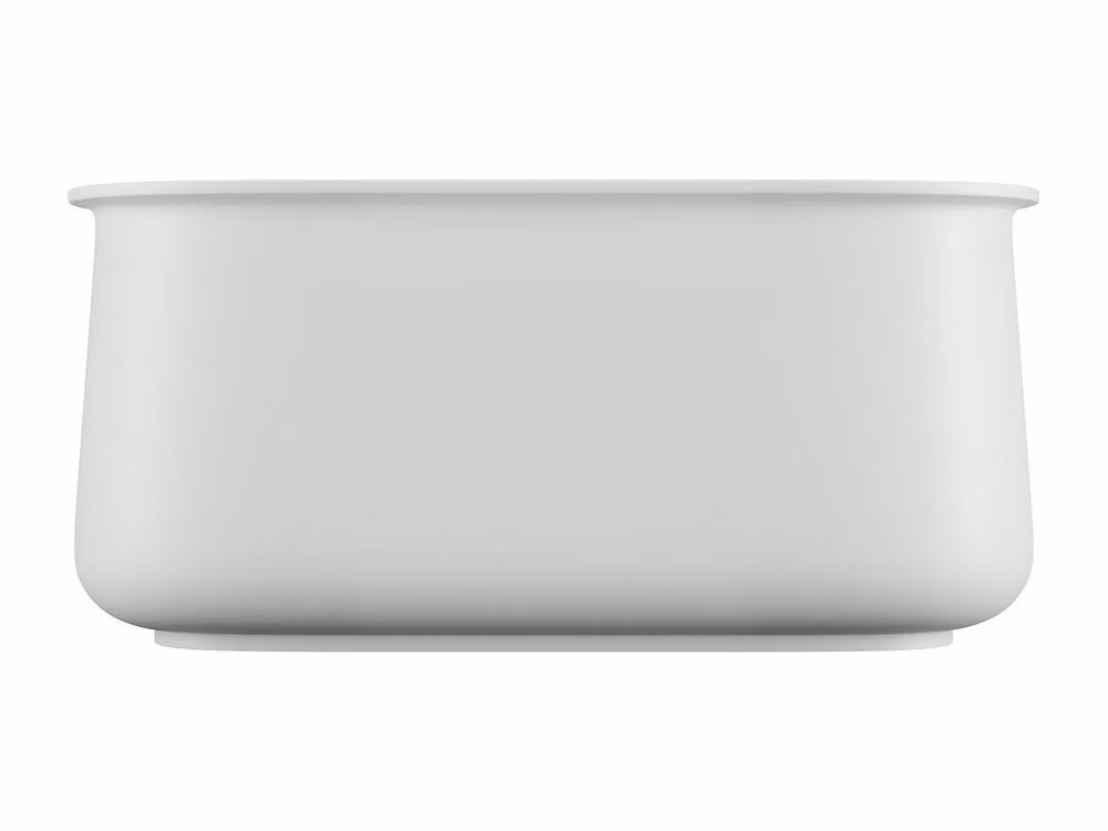 Caldria Oval Freestanding Acrylic Bathtub with Apron, White, W/D/H: 130 x 74 x 60 cm, 195 l – 2