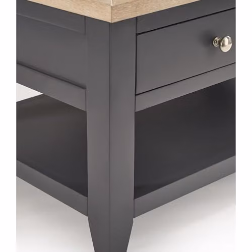 Julian Bowen Bordeaux Rectangular Oak and Grey Wooden Coffee Table W/D/H: 100 x 60 x 50 cm – 6