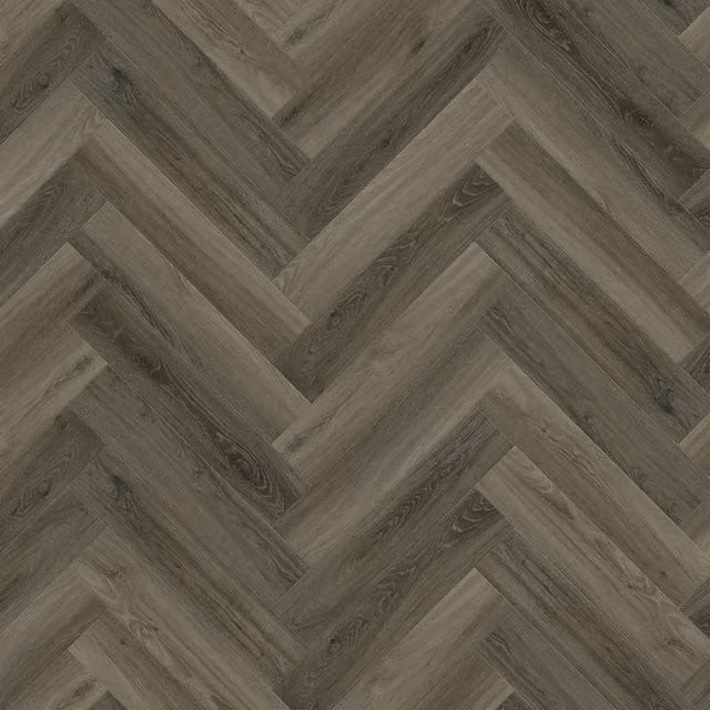 Guardian Click Wood Look Vinyl Flooring Tiles in Lexington Oak Herringbone, Brown, Pack of 20, W: 62.5 cm, H: 12.5 cm