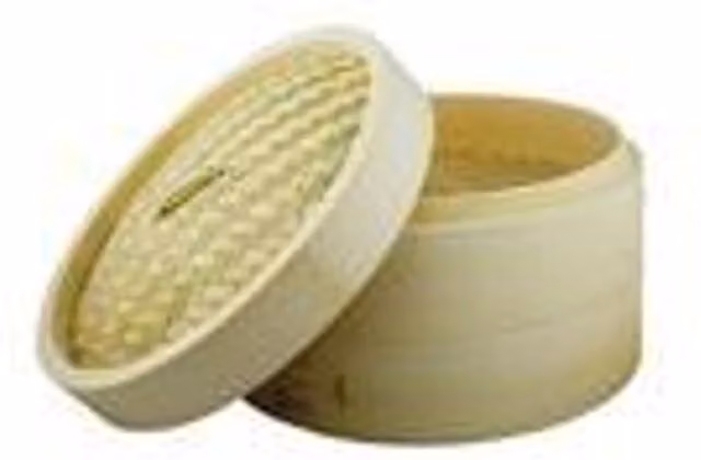 Dexam 2-Tier Round Bamboo Steamer, Diameter: 20 cm