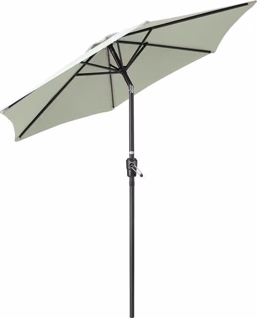 Christow Tilting Garden Parasol Umbrella in Green with Aluminium Frame, Diameter: 240 cm