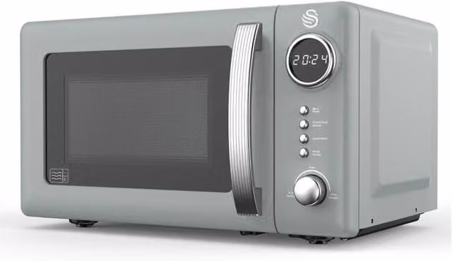 Swan RetroRevive Digital Solo Microwave in Grey – 1