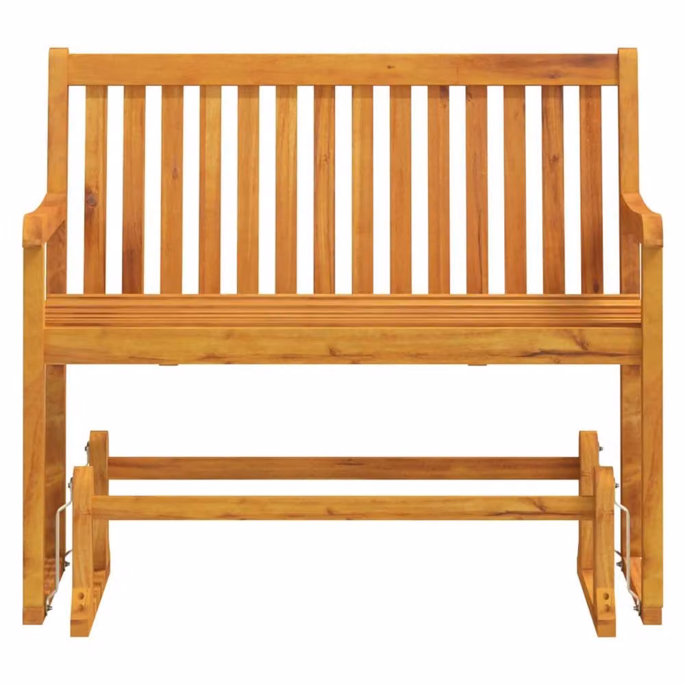 Berkfield Home Garden Swing Bench in Brown Solid Oiled Acacia Wood, 110 cm – 3