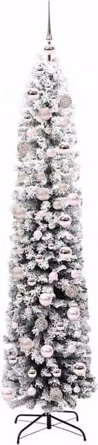 Berkfield Home Artificial Christmas Tree with 300 LEDs and Stand, Green, H 180 cm x W 48 cm x D 48 cm – 1